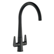 Mixer Tap Dual Lever C-Spout Abode Coniq R Matt black - AT2125