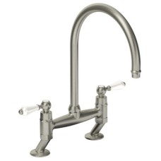 Tap Traditional Bridge C-Spout Abode Ludlow Brushed nickel - AT1217