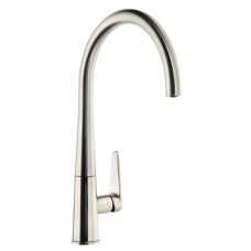 Mixer Tap Single Lever C-Spout Abode Coniq R Brushed nickel - AT2116