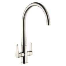 Mixer Tap Dual Lever C-Spout Abode Coniq R Brushed nickel - AT2124