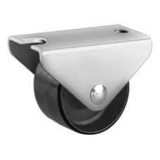 Single Wheel Castor without Brake Ø 15-45 mm Plate Fixing Screw-on plate Wheel Ø 15 mm load capacity 15 kg fixed castor