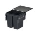 Pull Out Waste Bin 600 mm Vauth-Sagel VS ENVI Space XX Pro S / Pro With synchronised over extension runners For cabinet width 600 mm depth 476 mm 2x 44 litres - lava grey