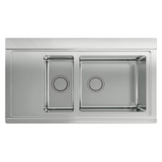 Sink 1.5 Bowl Smeg Linea Drainer on left