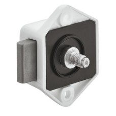 Rim Lock Mini Push-Lock Case Backset 15 mm White