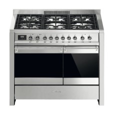 Cooker Gas Pyrolitic Dual Cavity Cooker with Multifunction Oven 1000 mm Smeg Opera A2PY-81 - Stainless steel