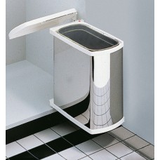 Waste Bin 1x 18 litres Hailo Uno Installation behind hinged doors For cabinet width 450 mm stainless steel
