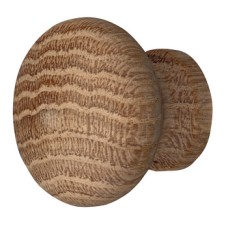 Turned Knob Wood End Grain Oak