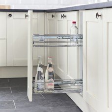 Pull Out Storage Unit Chrome Linear Wire Baskets for Min. Cabinet Width 150 mm Unhanded For cabinet with door front 2 baskets included
