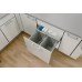 Pull Out Waste Bin for Cabinet Width 600 mm Vauth-Sagel VS ENVI Space Pro 2 x 12.5 l & 1 x 28 l bins - Silver grey