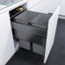 Pull Out Waste Bin 400 mm Vauth-Sagel VS ENVI Space XX Pro S / Pro With synchronised over extension runners For cabinet width 400 mm depth 515 mm 1x 44 litres - silver