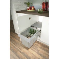 Pull Out Waste Bin for Hinged Door Cabinets 1x 34 Litres Ekko 40 For cabinet width min. 400 mm