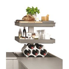 Corner Storage Unit Vertical Rising 2 or 3 Trays Ninka Qanto 2 trays