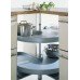 Complete Corner Carousel Unit for 90° Angled Doors Ninka Mondo For door aperture 335 mm side depth 565 mm grey pro(arc non slip trays with chrome edging