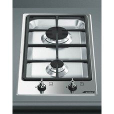 Hob Gas Ultra Low Profile Domino 310 mm Smeg Classic PGF32G - Stainless steel