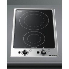 Hob Induction Ultra Low Profile Domino 310 mm Smeg Classic PGF32I-1 - Stainless steel
