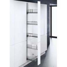 Pull Out Larder Unit with Storage Baskets for Cabinet Width 150 mm Vauth-Sagel VS TAL WIRO Basket width 94 mm - Lava grey