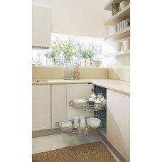 Carousel Set Chrome Wire Slide Out Half Circle for Min. Door Width 400 or 450 mm For minimum door width 400 mm