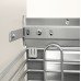Door Front Fixing Bracket One Set Polished chrome plated steel