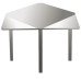 Drop Leaf Table Fitting TKB for Extending Tables Silver anodised aluminium