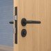 Profile Cylinder Lock Mortice 72 mm Locking Centres Stainless Steel Startec For fire resistant/smoke control doors Forend: 24 mm round stainless steel graphite black PVD coated