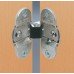 Concealed Mortice Hinge 180° for Folding Doors With automatic closing spring Screw fixing cup