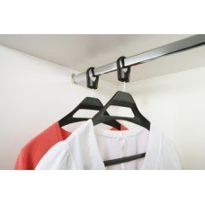 Coat Hanger Anti-Theft Width 418 mm For use with max. Ø 38 mm wardrobe rail Black finish