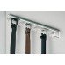 Belt Rack for 7 Belts Aluminium rail with plastic rack Black hooks