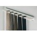 Tie Rack for 28 Ties Aluminium rail with plastic rack Black hooks