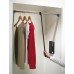 Pull Down Wardrobe Rail for Internal Wardrobe Width 770-1200 mm 2004 Installed height 850 mm Chrome plated steel rail black plastic housing and connecting parts chrome plated pull rod