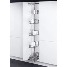please look Centre mounting height adjustable For cabinet width 400 mm basket width 330 mm installed height 1700-1950 mm 5 baskets included