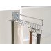 Pull Out Tie and Belt Rack for 9 Ties and 5 Belts Width 96 mm (74 mm without Spacer) Steel Polished chrome plated finish