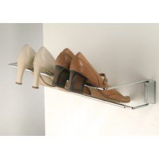 Shoe Rack Width Adjustable 480-750 mm Steel and plastic Chrome plated rail grey fixing components
