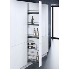 Pull Out Unit with Baskets and Wine Rack for 150 mm Cabinet VS WIRO Lava grey