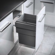Pull Out Waste Bin Single Bin Hailo Cargo Synchro Installation behind fronts 1x 55L bin - Dark grey