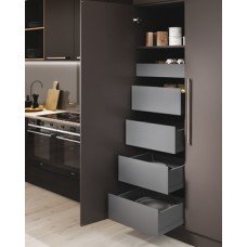 Grass Nova Pro Scala Stack Tower Sets of Pan Drawers with Solid Sides For cabinet width 500 mm 1x standard and 4x pan stone