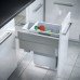Pull Out Waste Bin Euro-Cargo Hailo With soft close For cabinet width 400 mm light grey