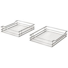 Pull Out Corner Unit Complete Set Classic Chrome Linear Baskets Vauth-Sagel VS COR Flex For cabinet width: 1000 mm For door width: 500 mm