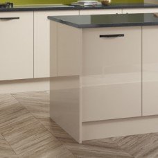 End Panel Ultragloss Stone Grey Aspekt Hampstead Base end panel 900 x 650 mm