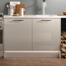 Slab Door Gloss Dove Grey Aspekt Skye Tall wall 895 x 596 mm