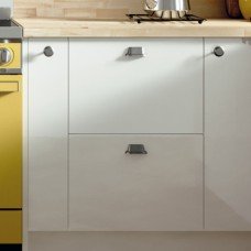 Slab Drawer Front Gloss Ice White Aspekt Skye Top drawer 140 x 596 mm
