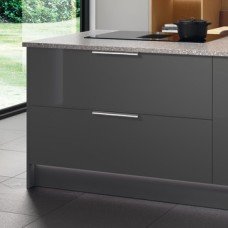 Slab Drawer Front Gloss Slate Grey Aspekt Skye Top drawer 140 x 446 mm