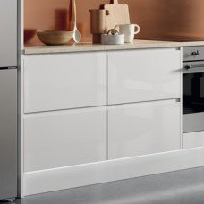 J-Pull Drawer Front Gloss Ice White Aspekt Stirling Drawer / bridge door 355 x 496 mm