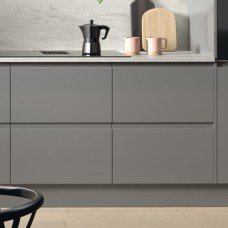 J-Pull Drawer Front Gloss Slate Grey Aspekt Stirling Top drawer 140 x 446 mm