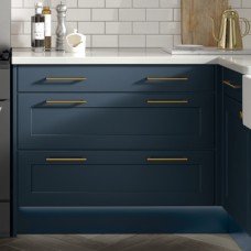 Shaker Drawer Front Matt Midnight Blue Aspekt York Top drawer 140 x 296 mm