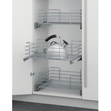 Pull Out Basket Set Full Extension For cabinet width 600 mm basket width 564 mm chrome wire