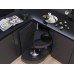 Pull Out Shelving Unit Lava Grey Curve Shelves Vauth-Sagel Cornerstone® Maxx Vauth-Sagel by Häfele For cabinet width min. 1000 mm for door width 600 mm left hand