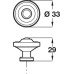 Knob Zinc Alloy Ø 33 mm Ariel Polished chrome finish