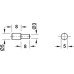 Shelf Support Plug in with Stop for Ø 3 mm Holes For wooden shelves Nickel plated