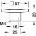 Knob Zinc Alloy 57 x 57 mm Flynn Stainless steel effect