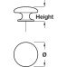 Knob Stainless Steel Ø 32-60 mm Metropolis Satin Ø 60 mm